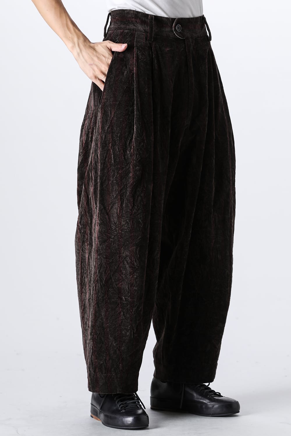 Pleated Drop Crotch Trousers