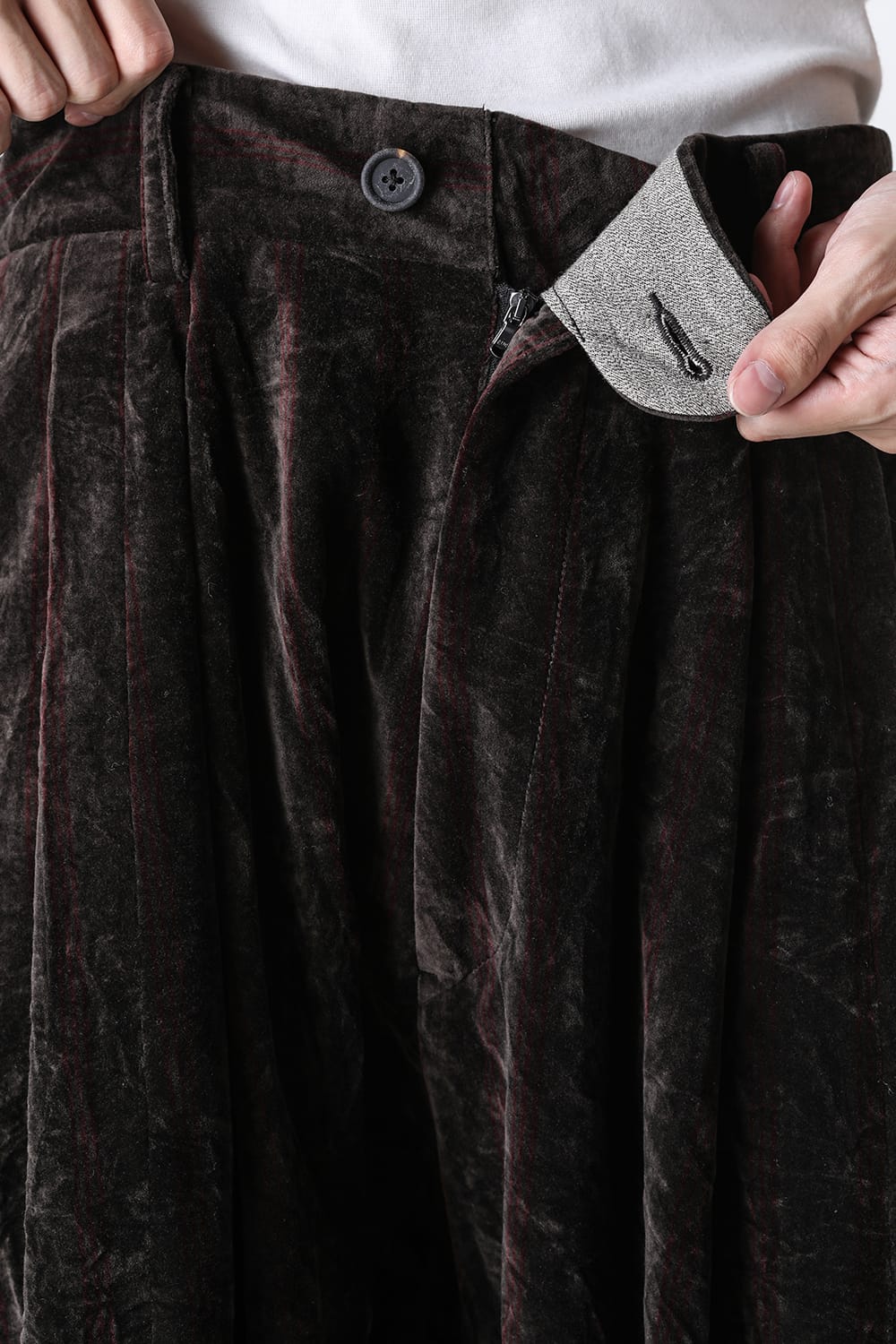 Pleated Drop Crotch Trousers