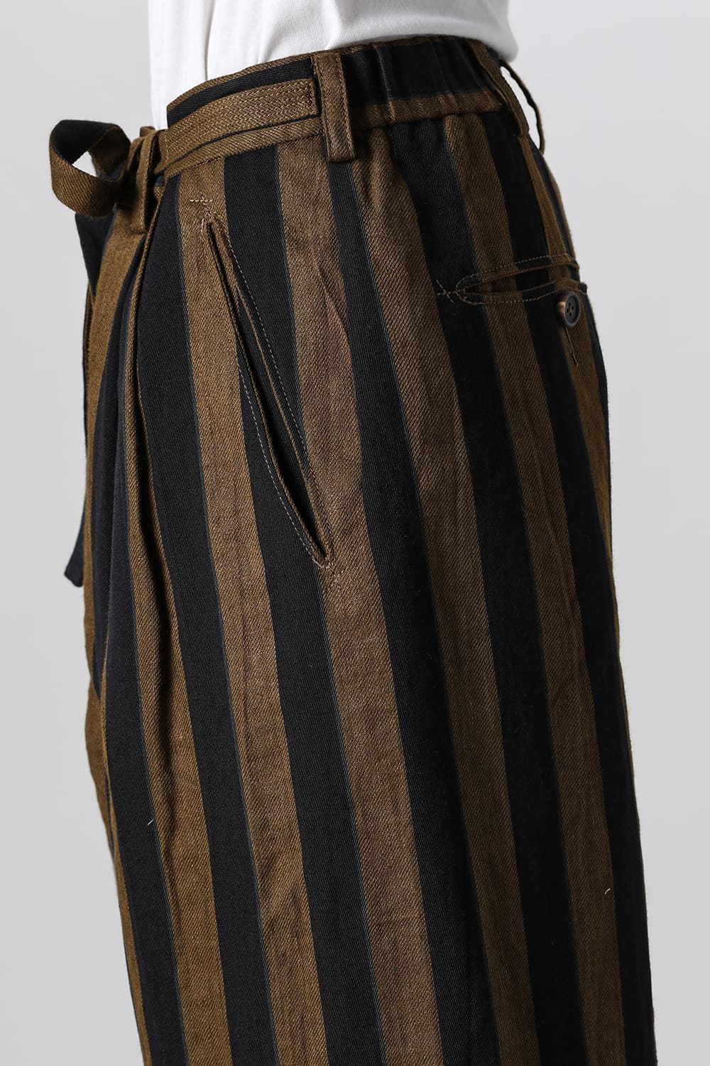 Stripe Half Drawstring Trousers