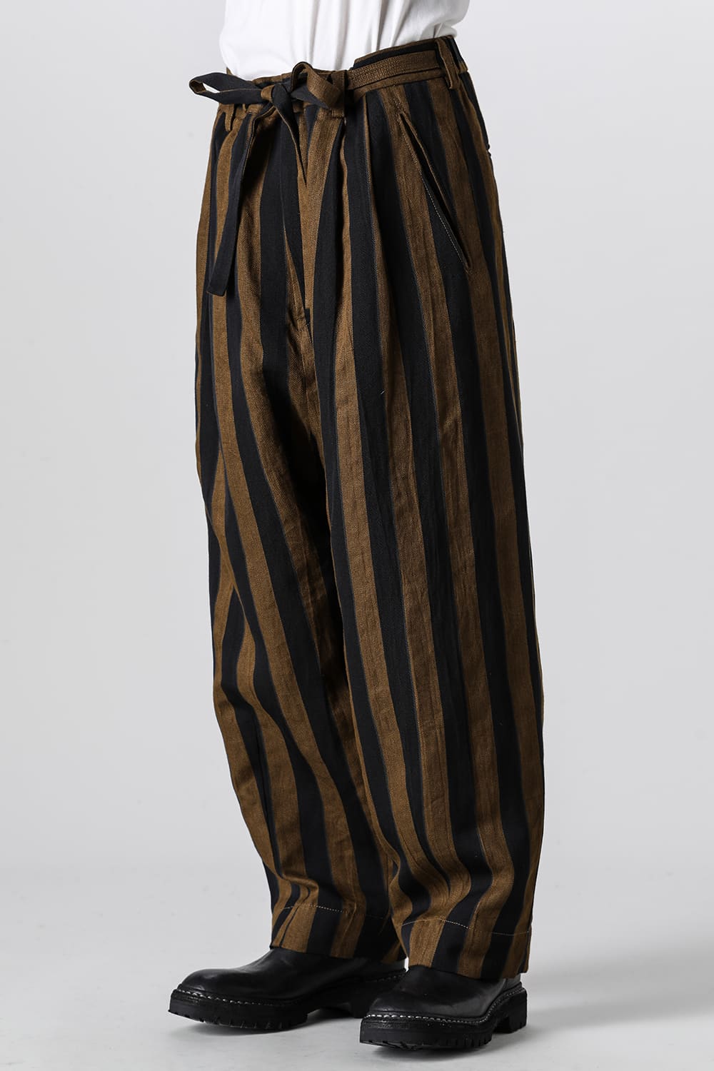 Stripe Half Drawstring Trousers