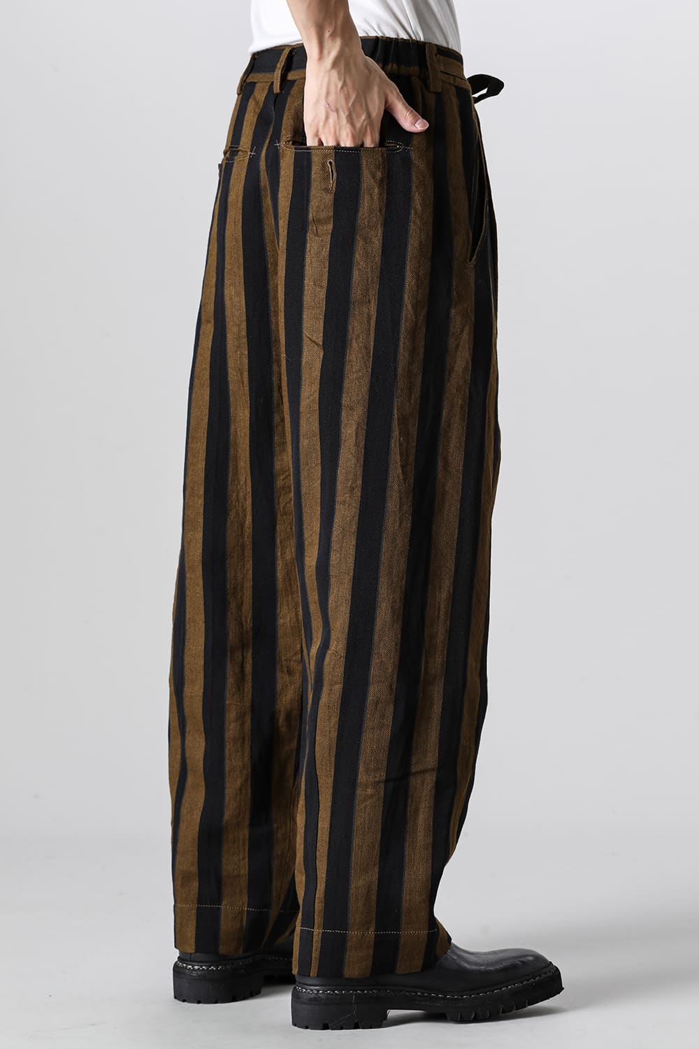 Stripe Half Drawstring Trousers