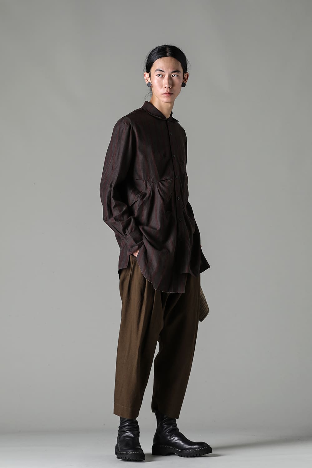 Asymmetric  Back Pleats Shirt