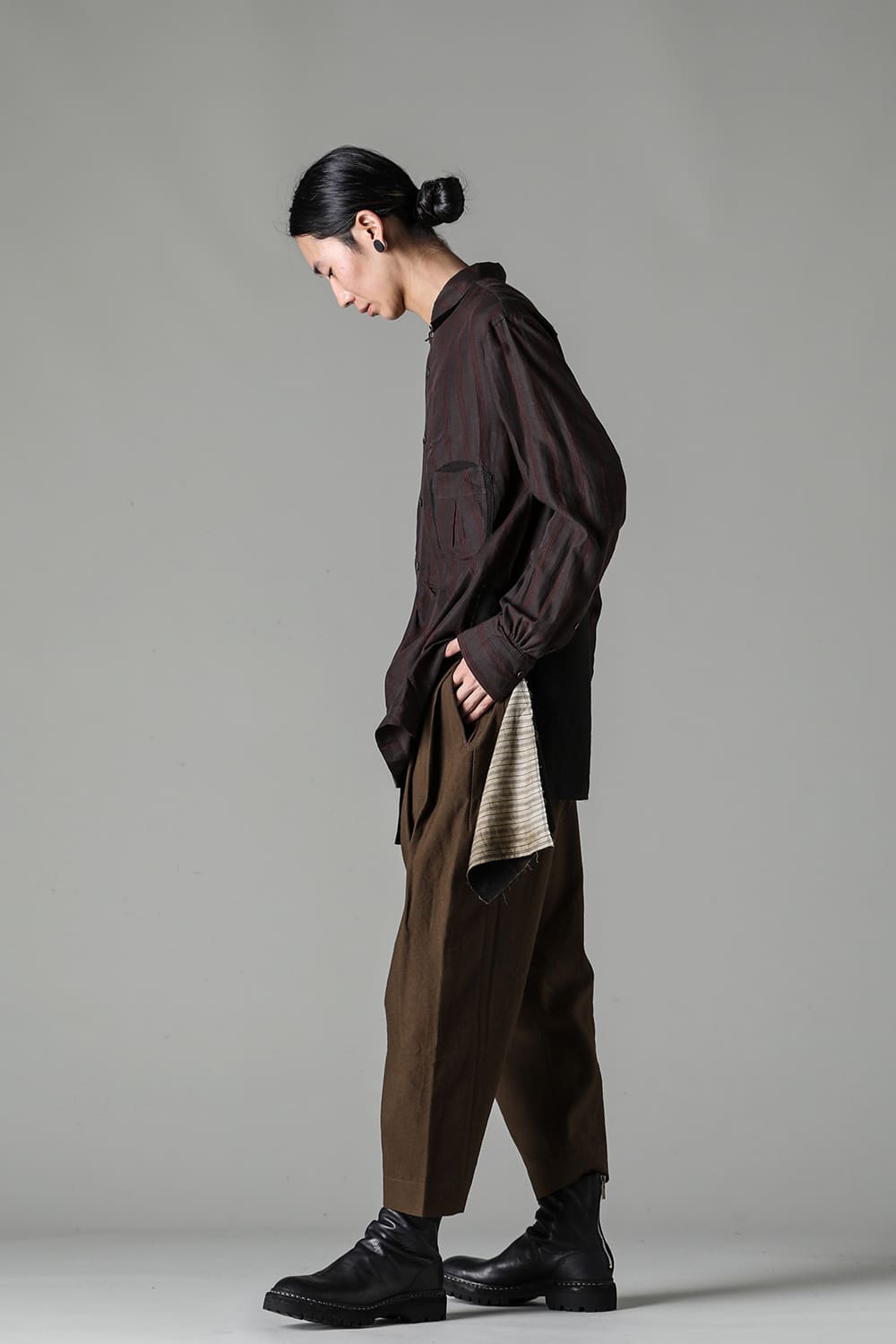 Asymmetric  Back Pleats Shirt