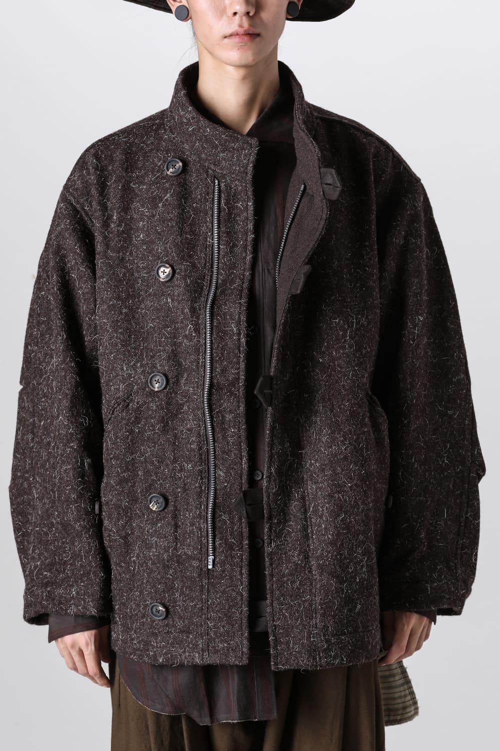 Funnel Neck Short Coat