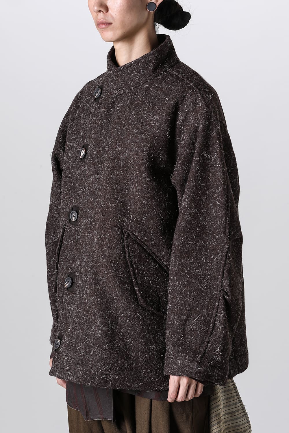 Funnel Neck Short Coat