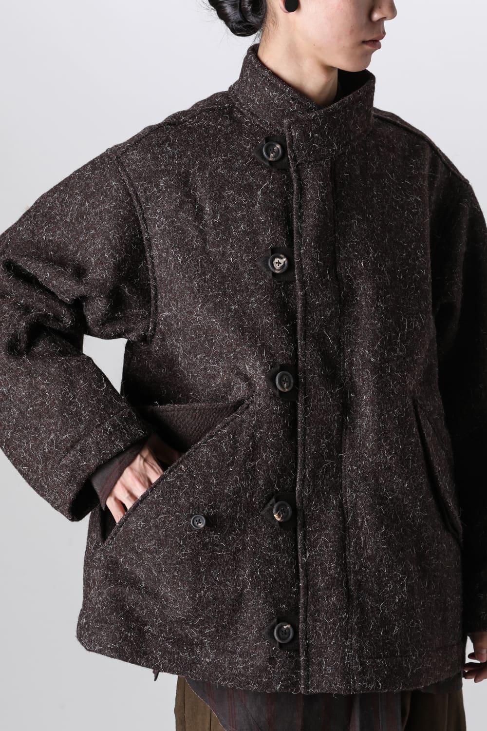 Funnel Neck Short Coat