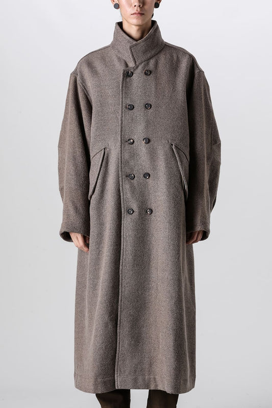 Stand Collar Double Brested Coat