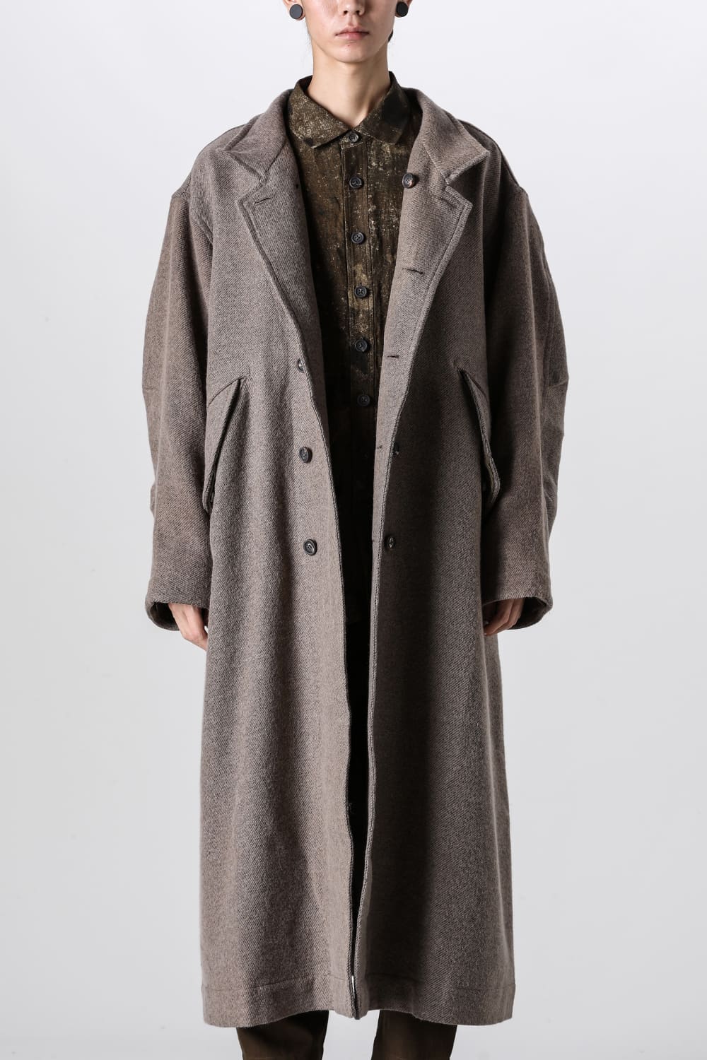 Stand Collar Double Brested Coat