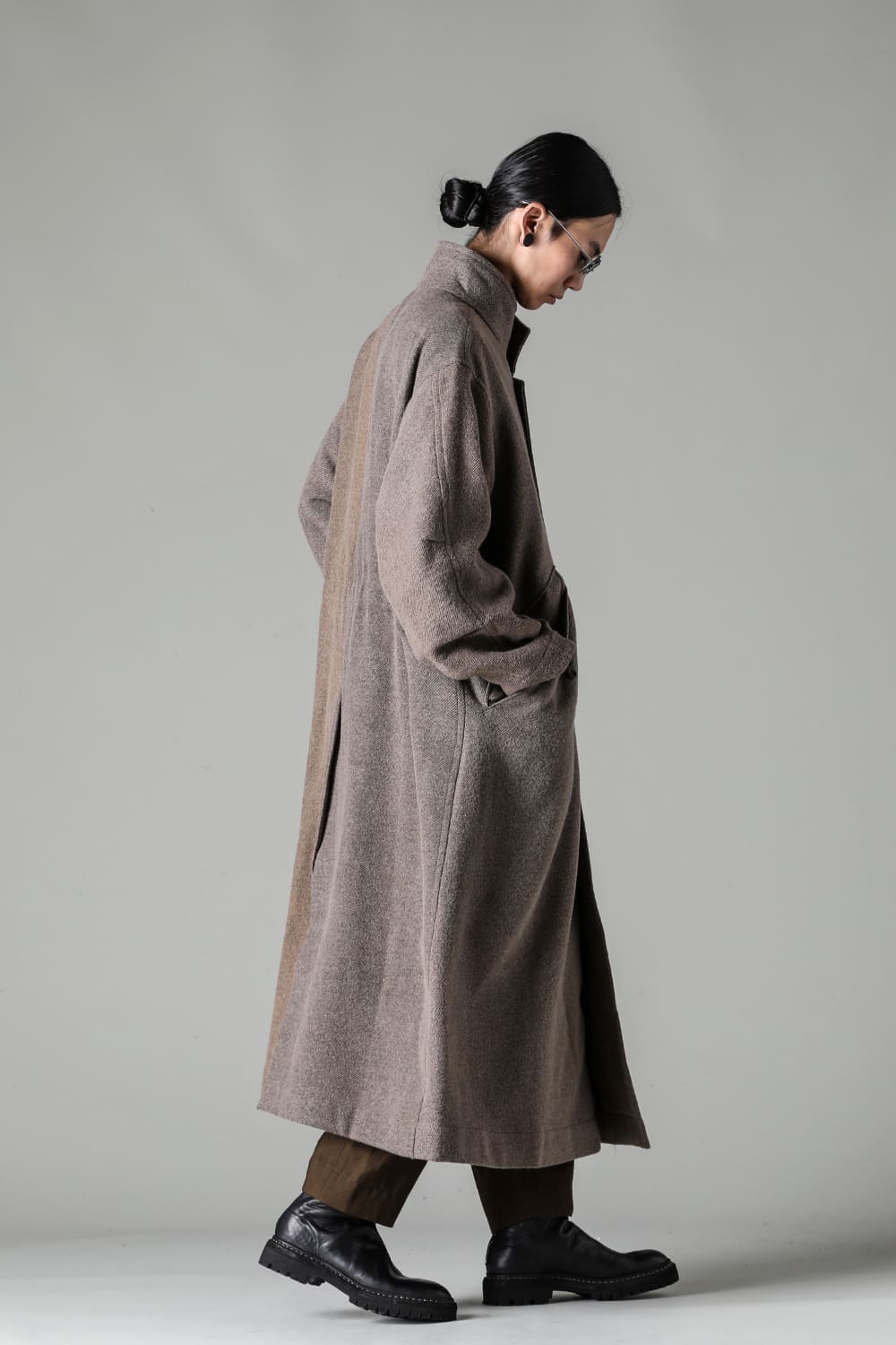 Stand Collar Double Brested Coat