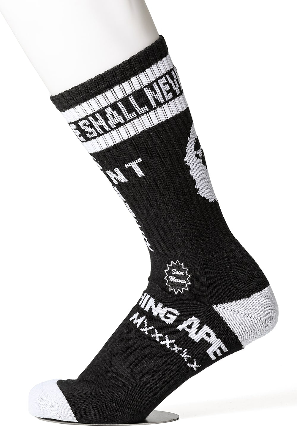 A BATHING APE® × SAINT Mxxxxxx Socks Black