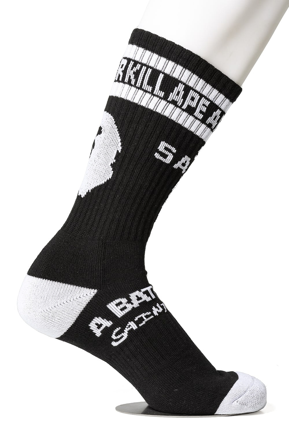 A BATHING APE® × SAINT Mxxxxxx Socks Black