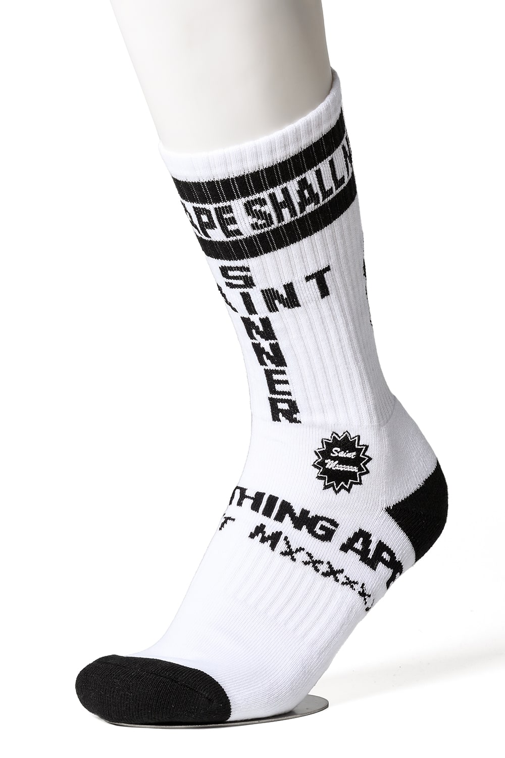 A BATHING APE® × SAINT Mxxxxxx Socks White