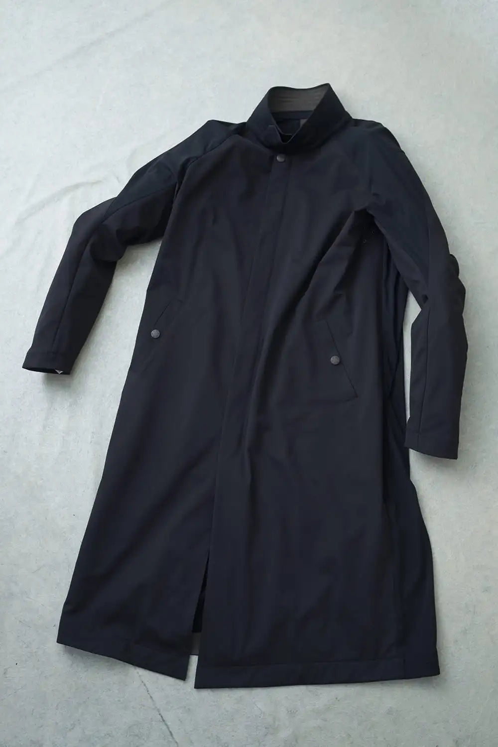 Hight neck coat water repellent polyester