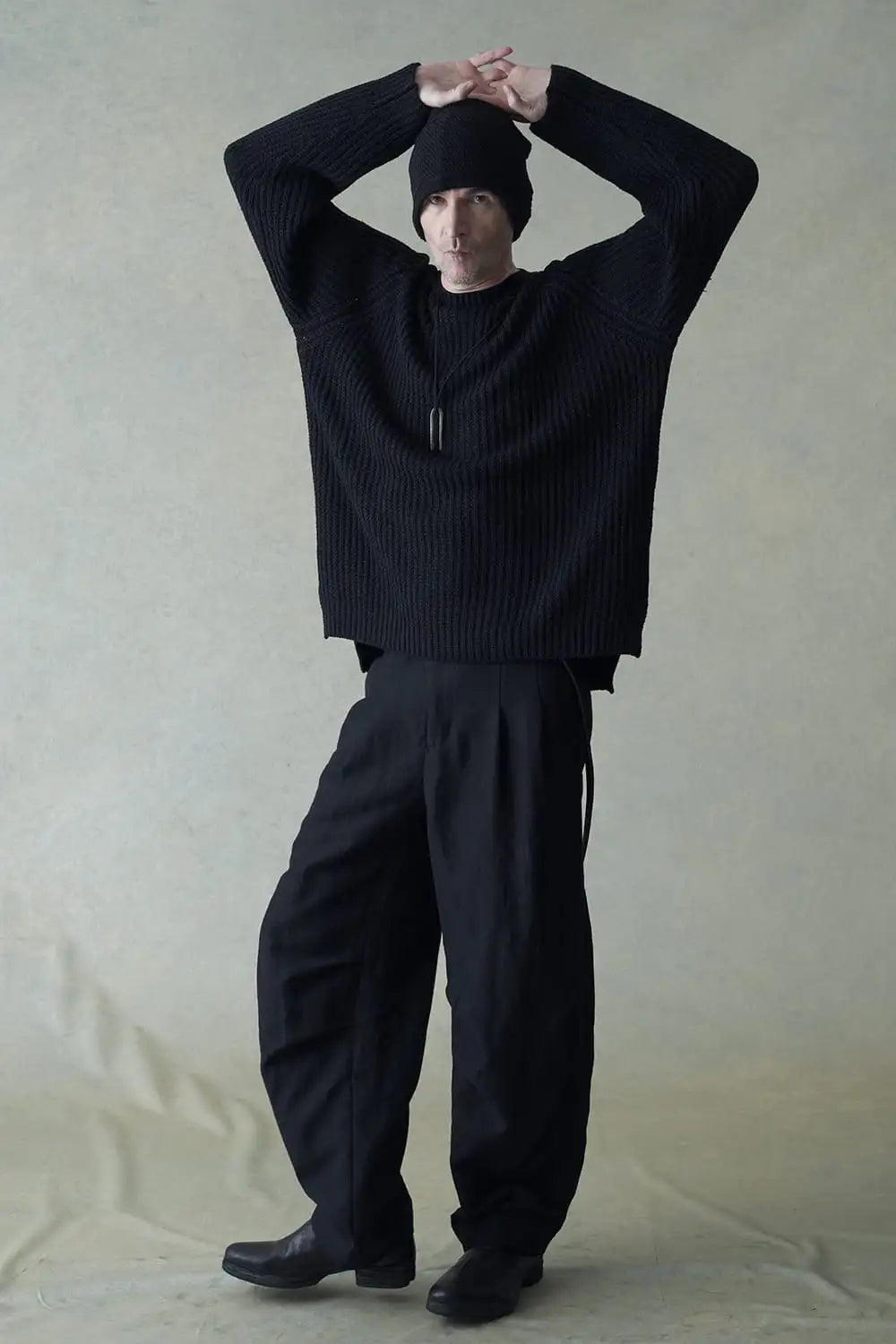 Baggy pants wool / linen