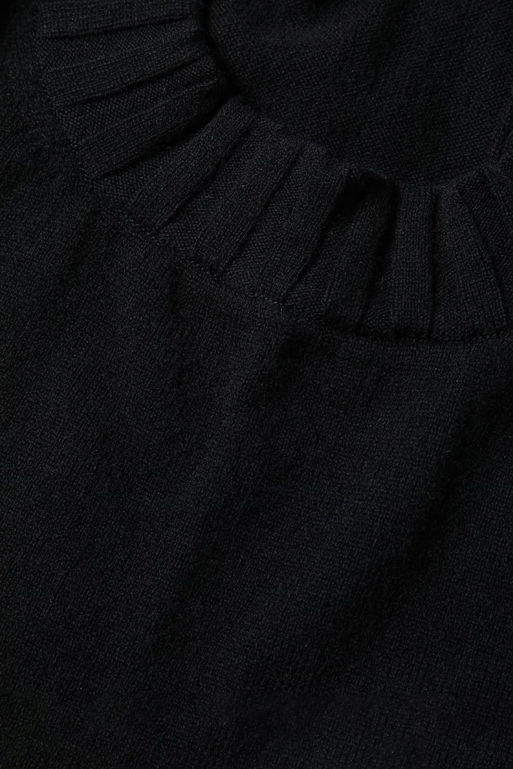 lambs wool huge balaclava Black