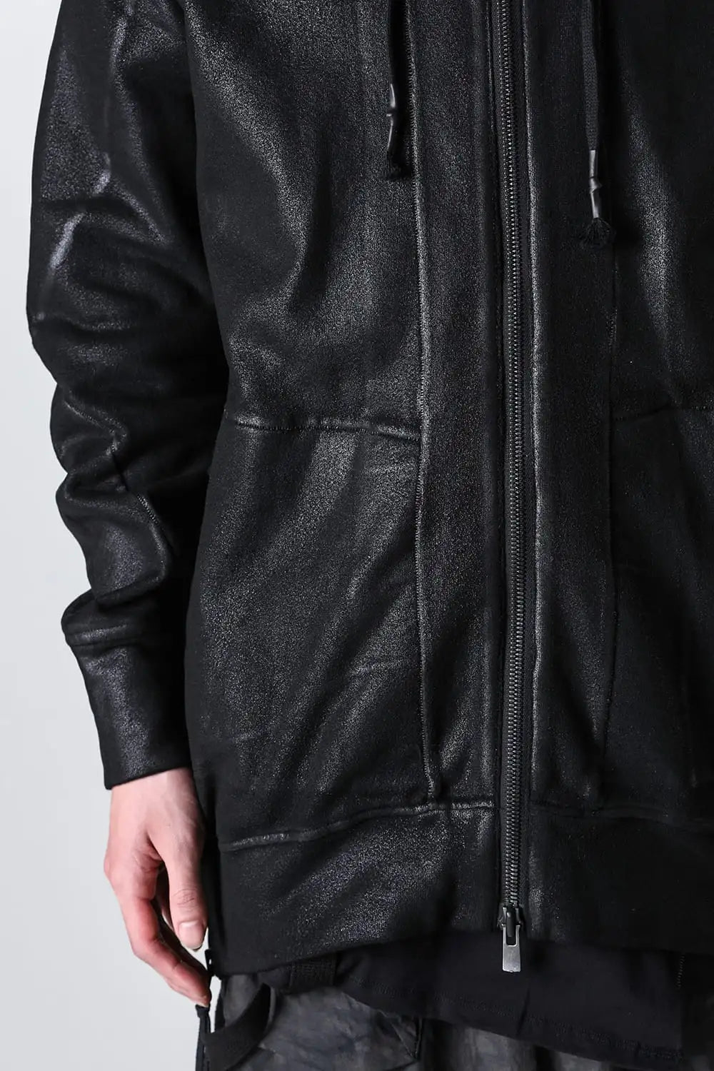 Untwisted Fleece-Lined Coating Hooded Jacket