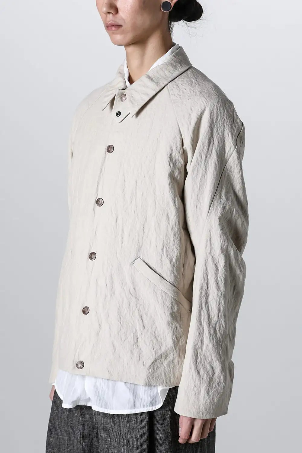 ジャケット カナパコットンメタルシュリンク