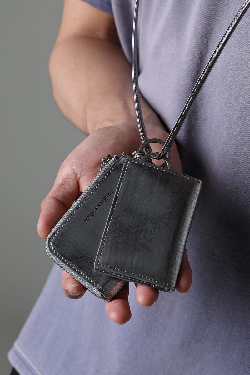 Leather wallet & card case 'empty-handed' Scratch SIL