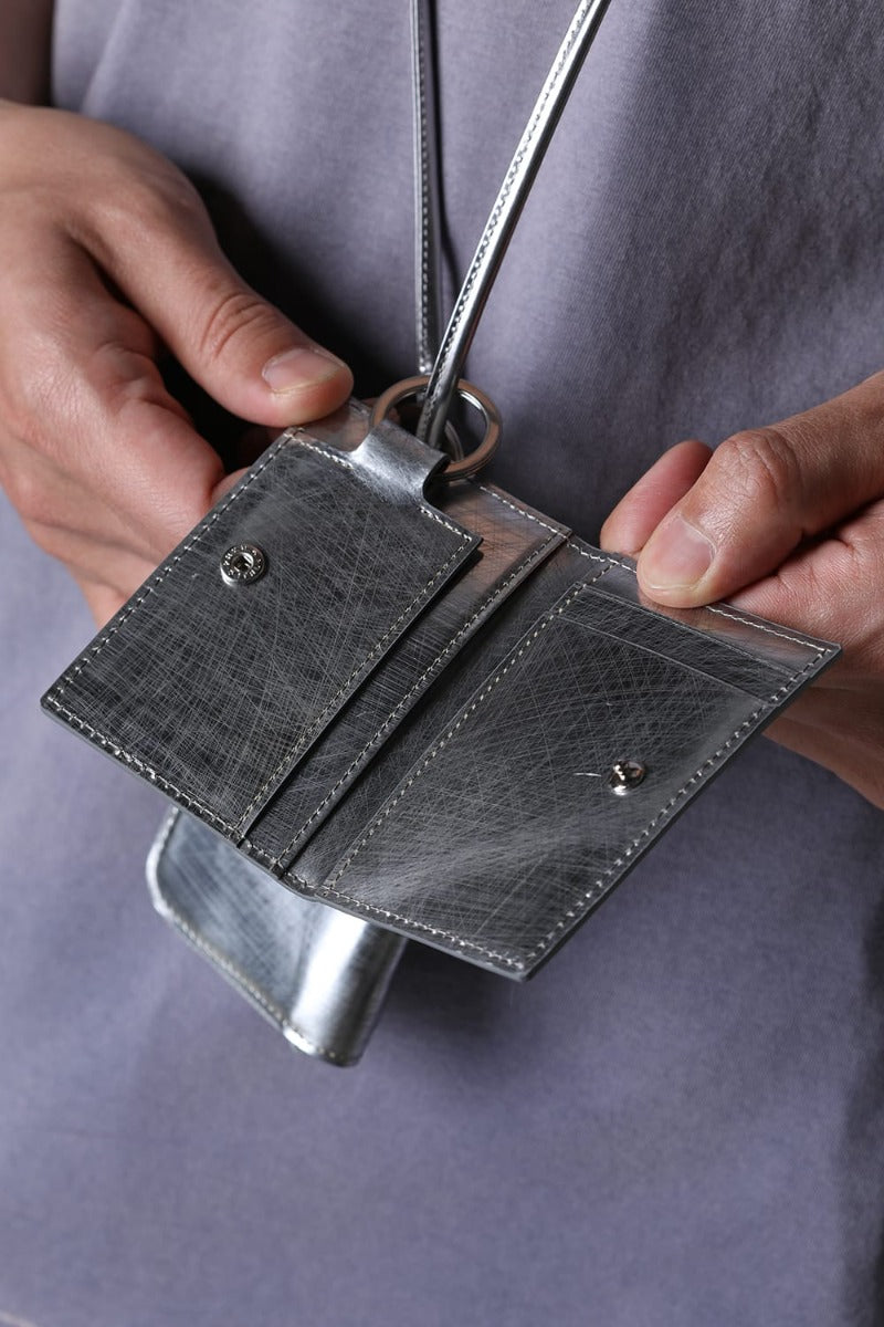 Leather wallet & card case 'empty-handed' Scratch SIL