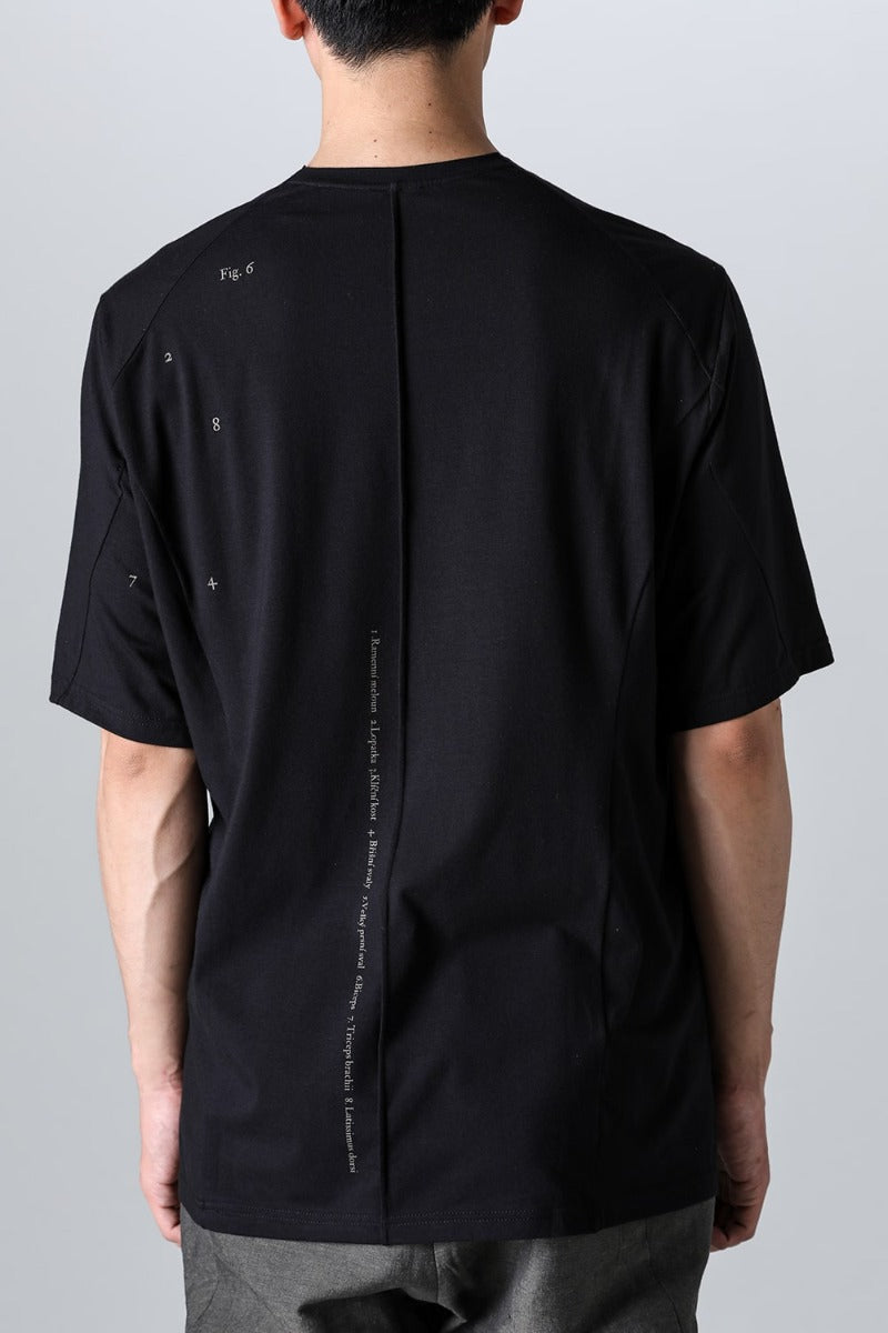 Short sleeve cotton stretch jersey Black