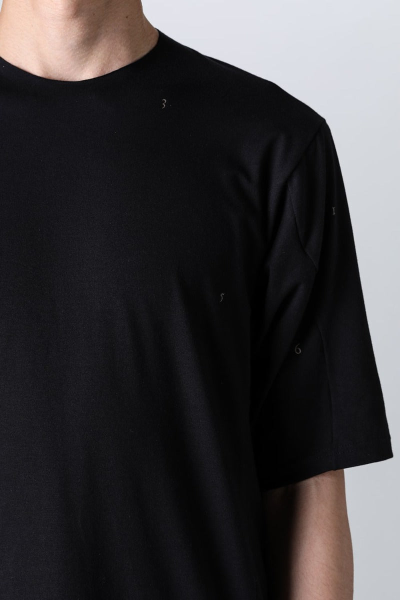 Short sleeve cotton stretch jersey Black