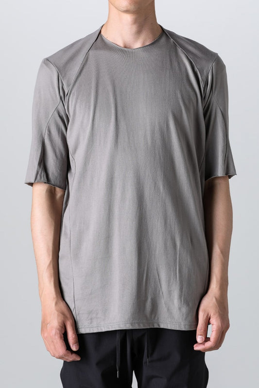 Crew Neck Half sleeve suvin cotton jersey Stone Gray