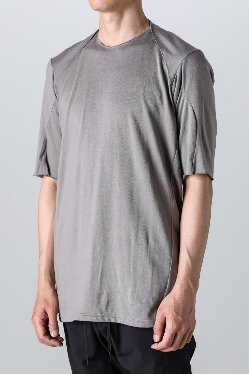 Crew Neck Half sleeve suvin cotton jersey Stone Gray