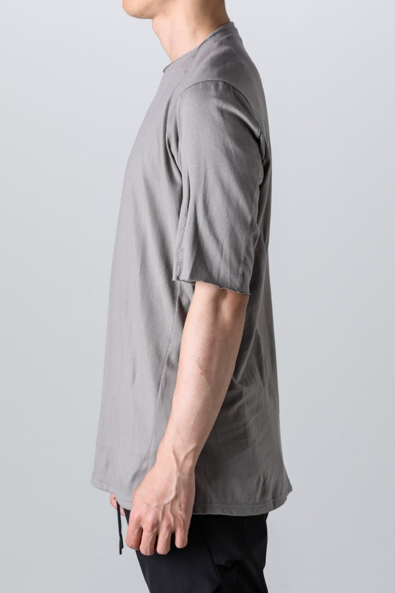 Crew Neck Half sleeve suvin cotton jersey Stone Gray