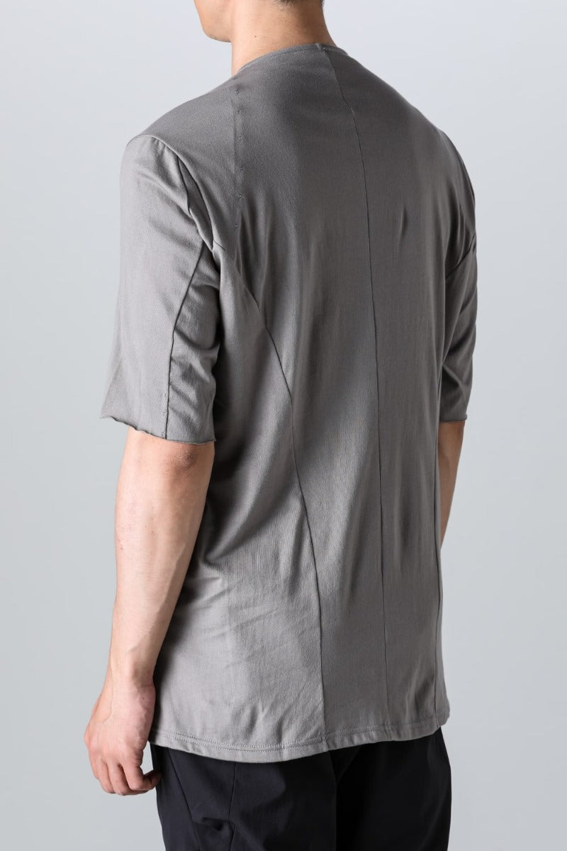 Crew Neck Half sleeve suvin cotton jersey Stone Gray