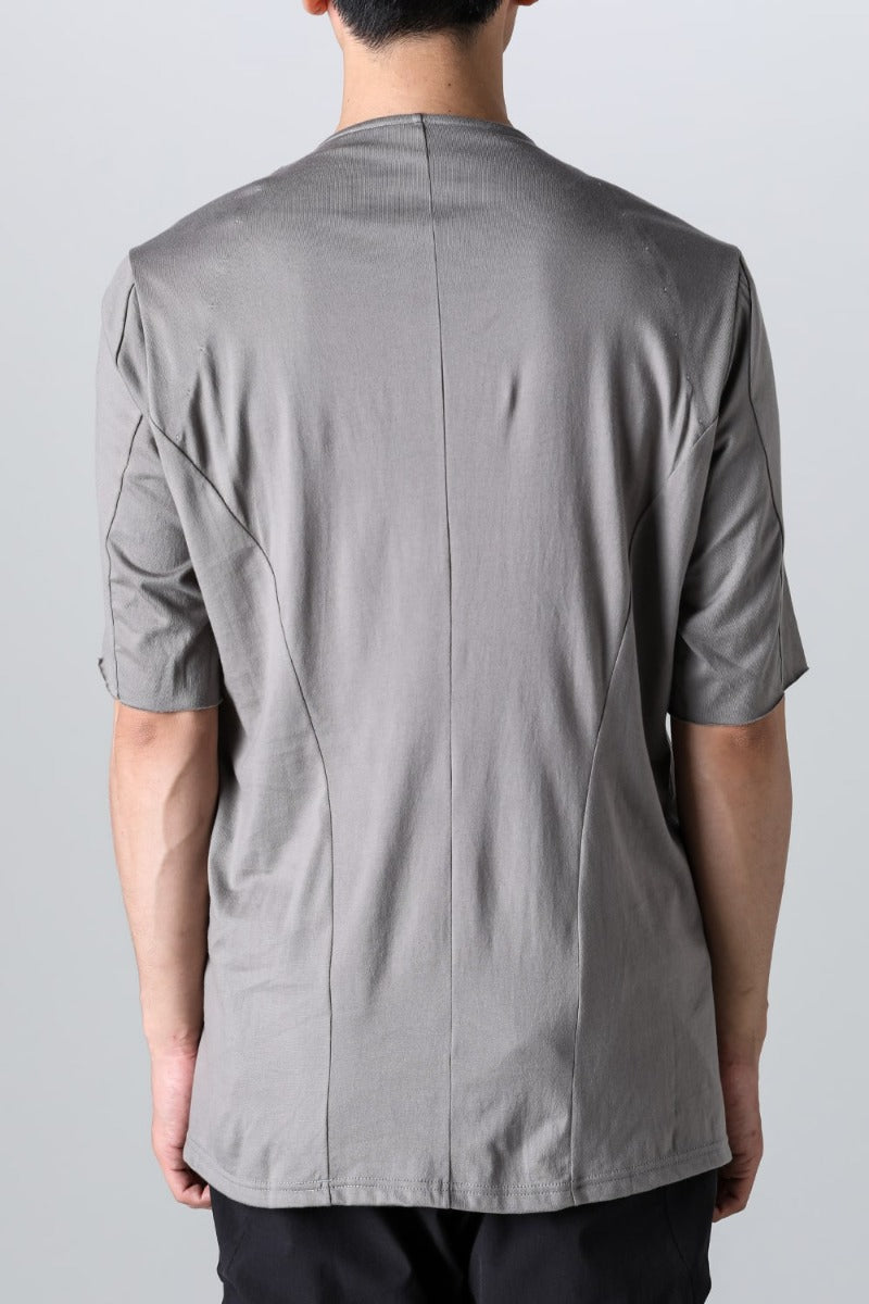 Crew Neck Half sleeve suvin cotton jersey Stone Gray