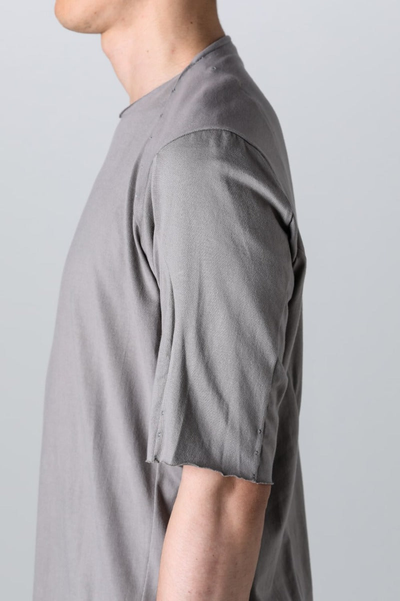 Crew Neck Half sleeve suvin cotton jersey Stone Gray