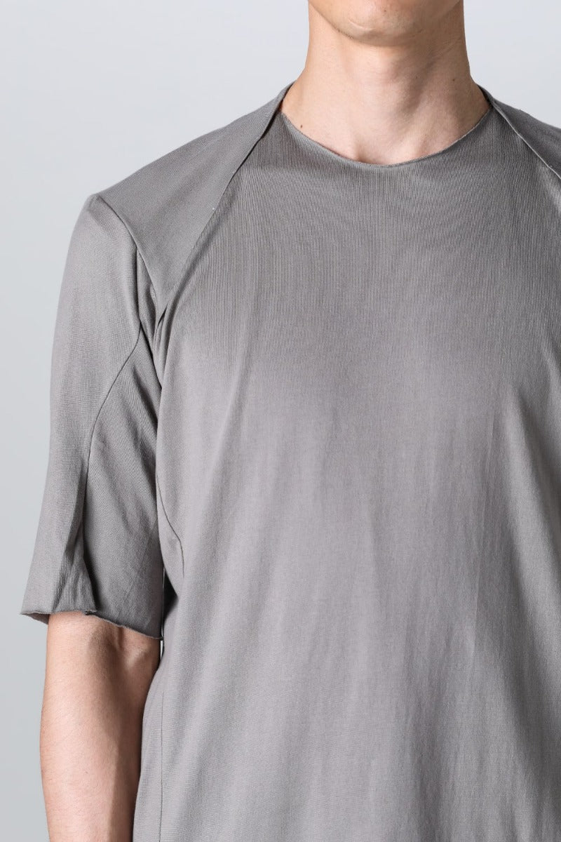 Crew Neck Half sleeve suvin cotton jersey Stone Gray