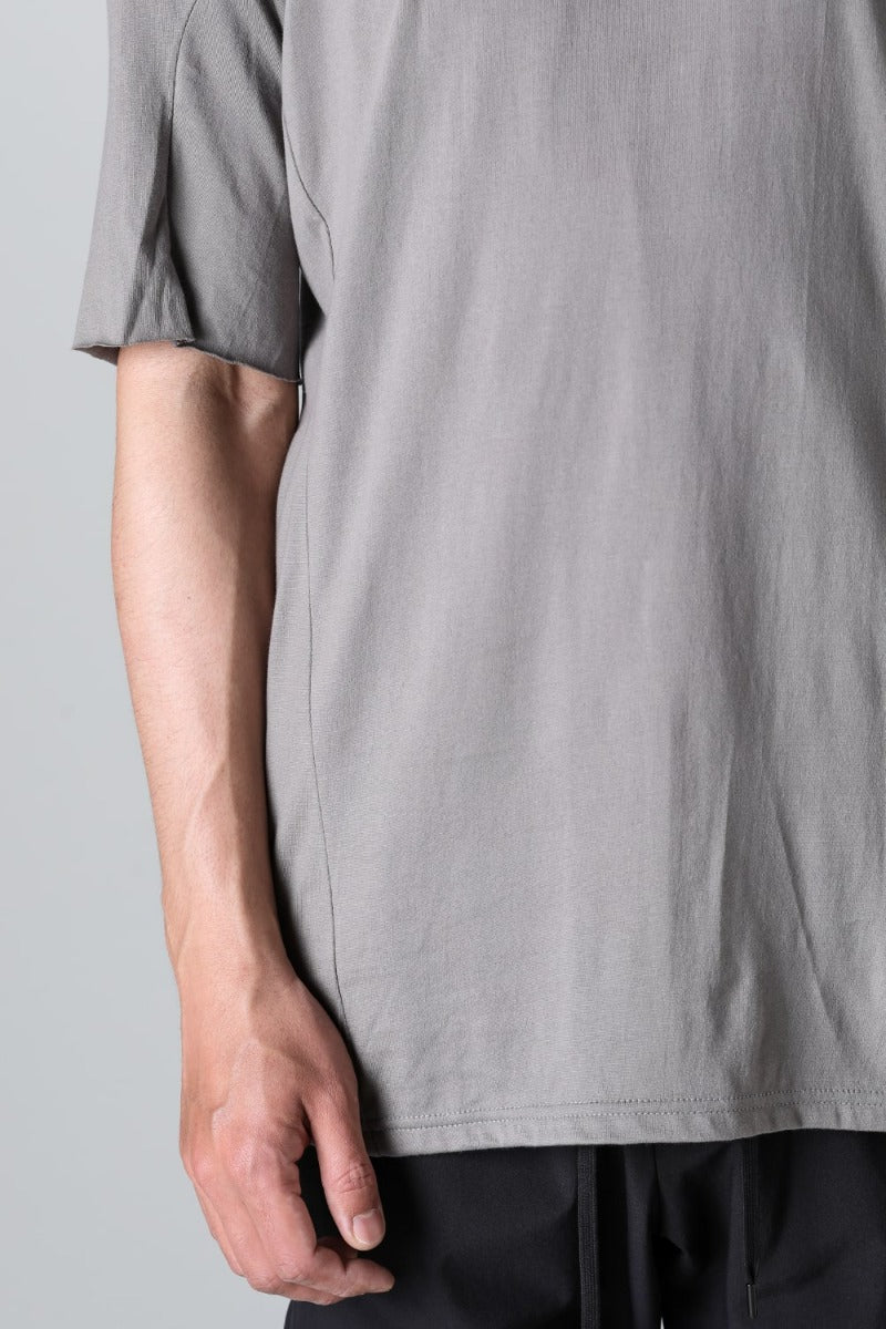 Crew Neck Half sleeve suvin cotton jersey Stone Gray