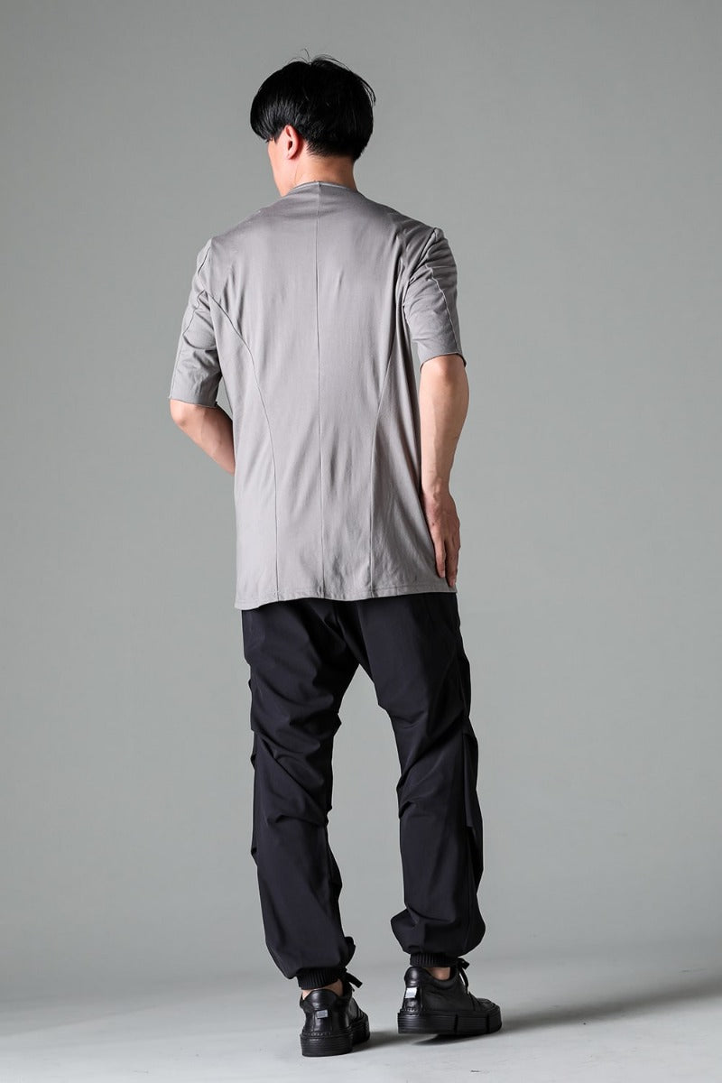 Crew Neck Half sleeve suvin cotton jersey Stone Gray