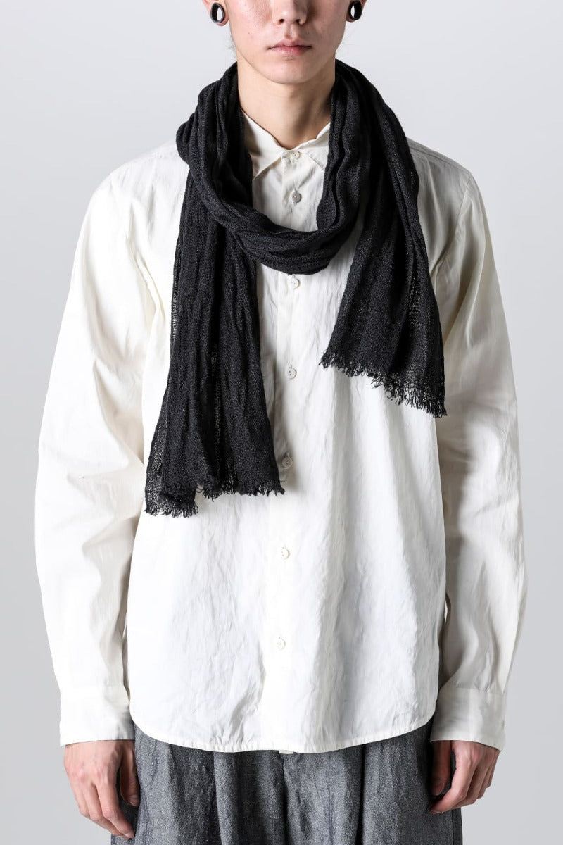 Stole soft linen Black