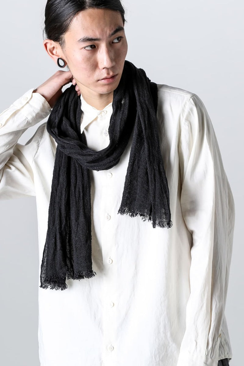 Stole soft linen Black