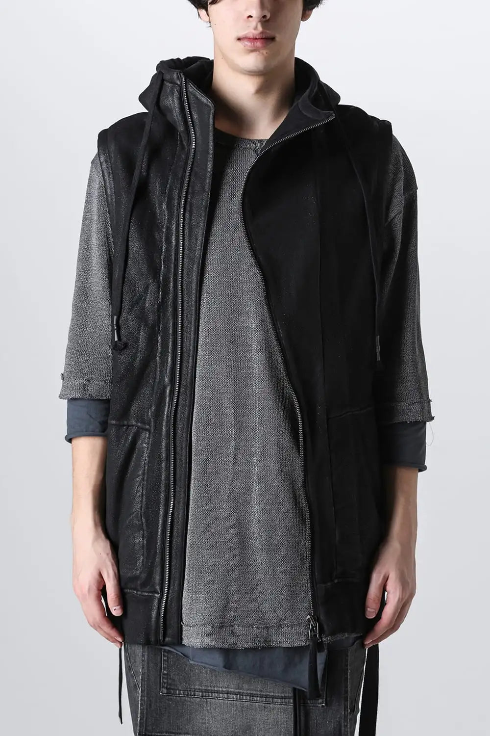 Untwisted Fleece-Line Coate Hooded Vest