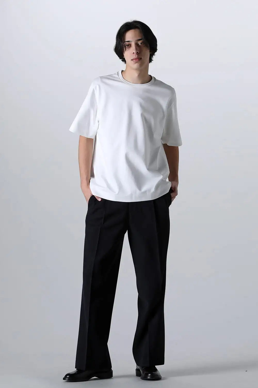 ショートスリーブTシャツ White × White cord