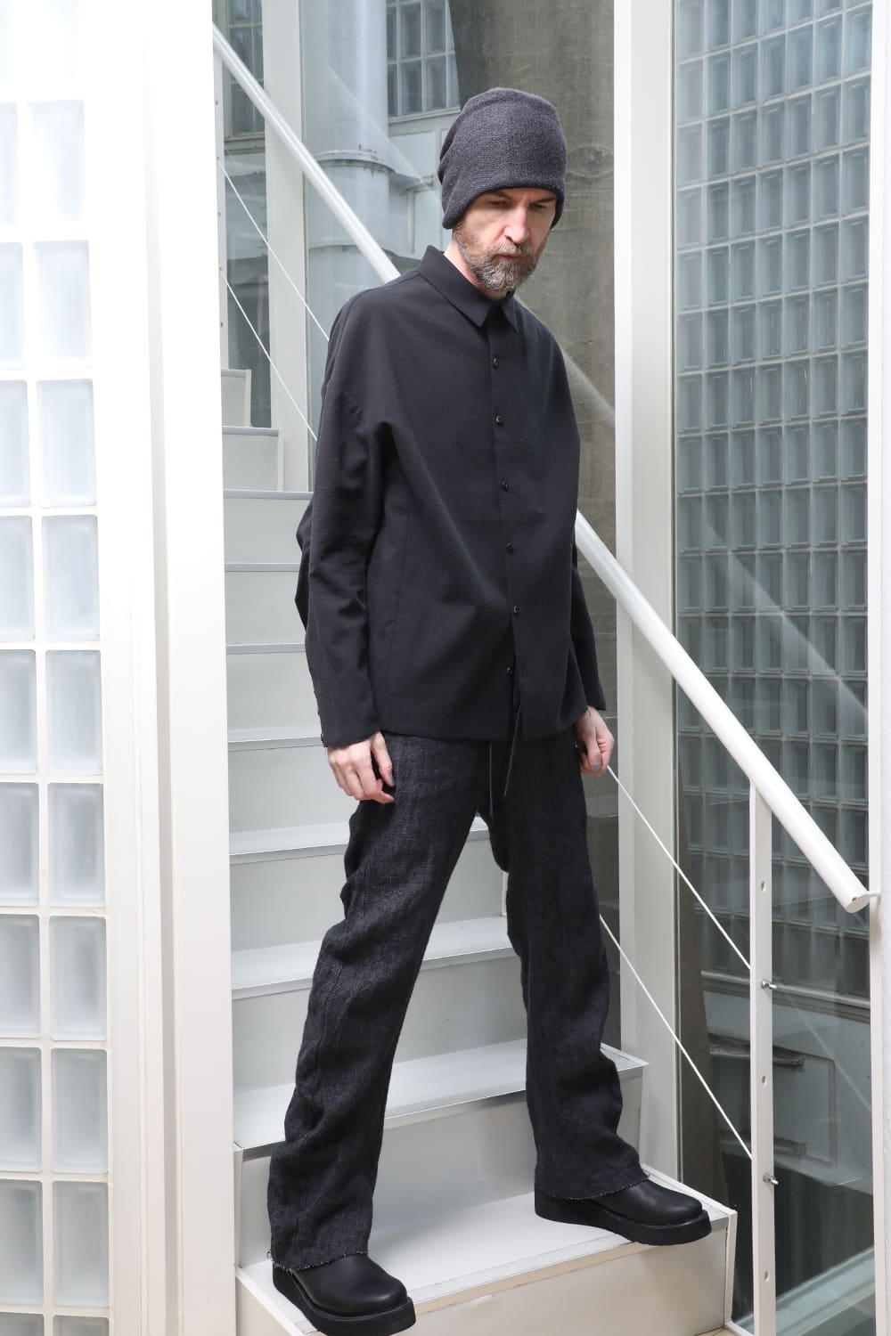 シャツ ルーズフィット コットン/シルク