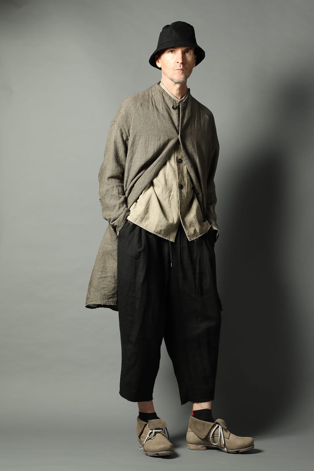 Jacket cotton / linen cold dyed