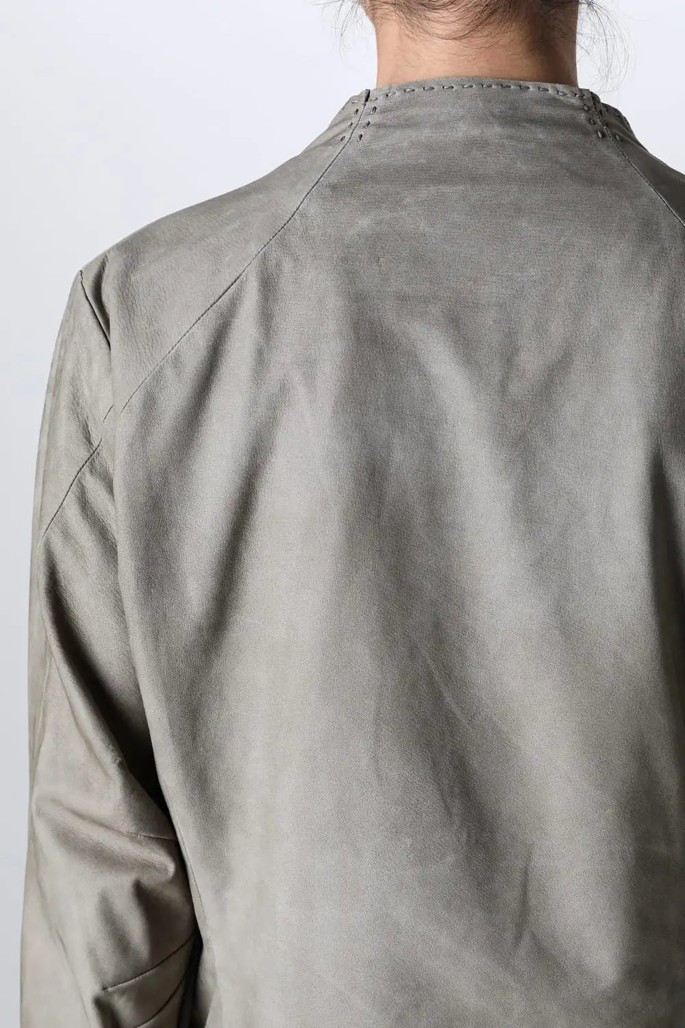 Jacket soft nubuck cow leather Sand Gray