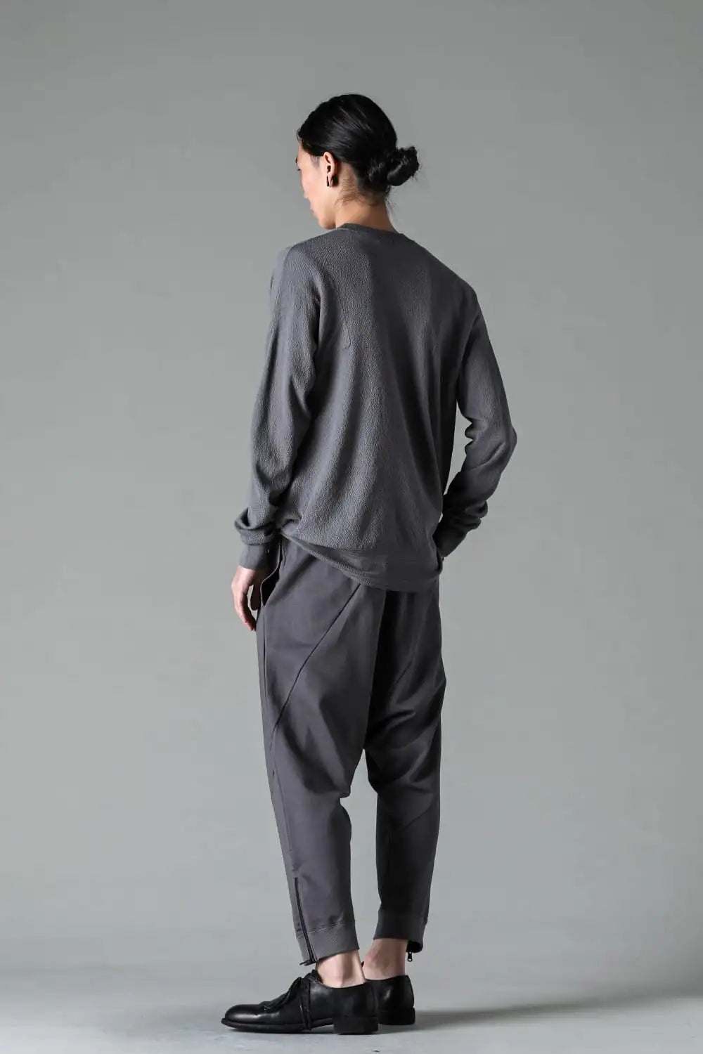 Pullover knit cotton / linen / silk Gray