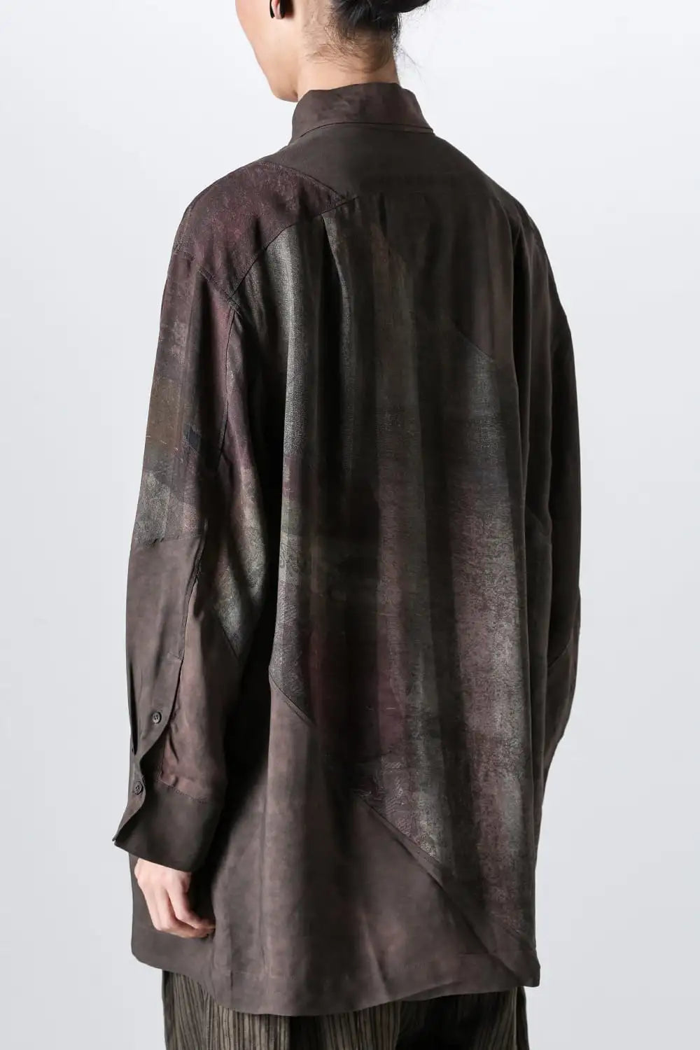 Spiral Printing Oversized Long Shirt