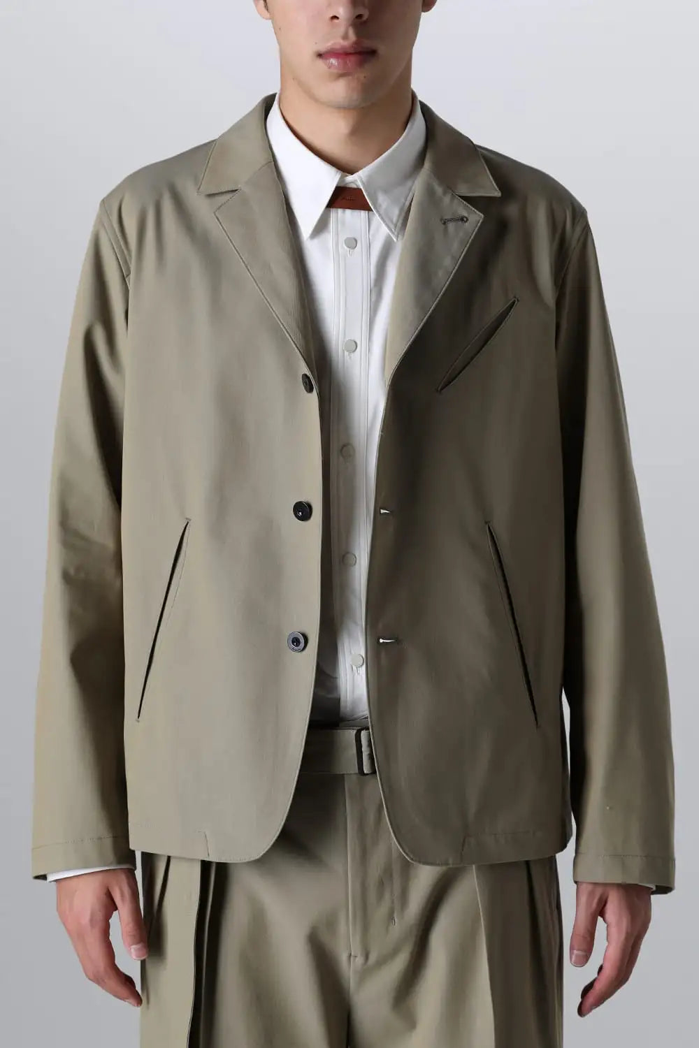 Slash Pocket Jacket Khaki