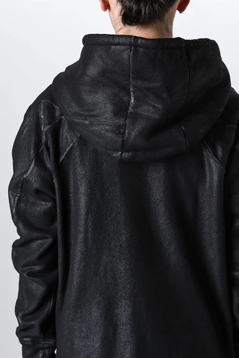 Untwisted Fleece-Lined Coating Hooded Jacket