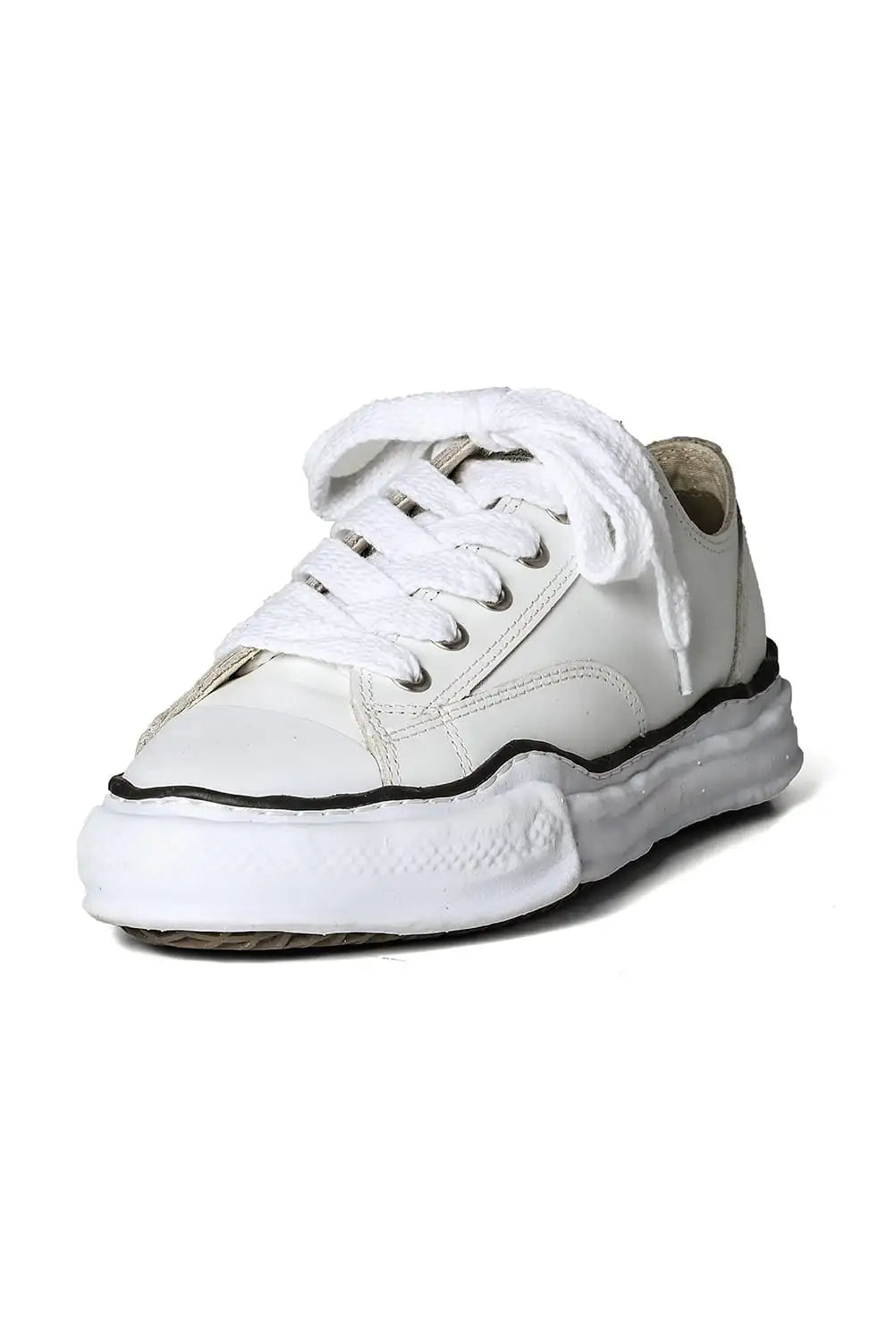 PETERSON leather low-top sneaker White