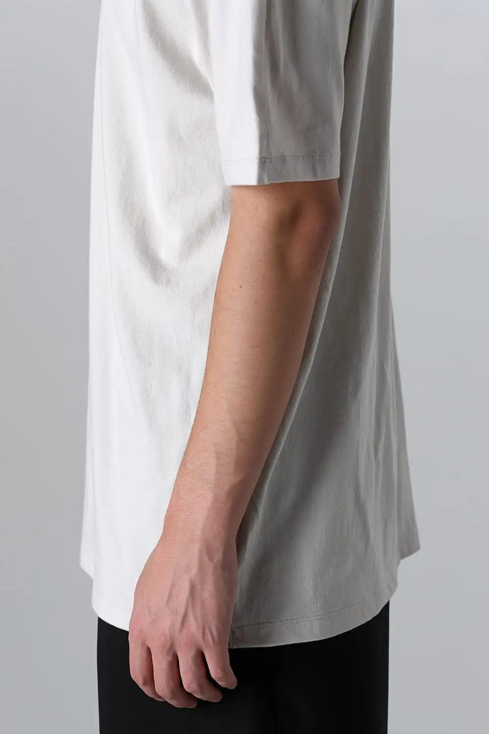 Cotton Jersey Embroidered S/S Tee L.Gray