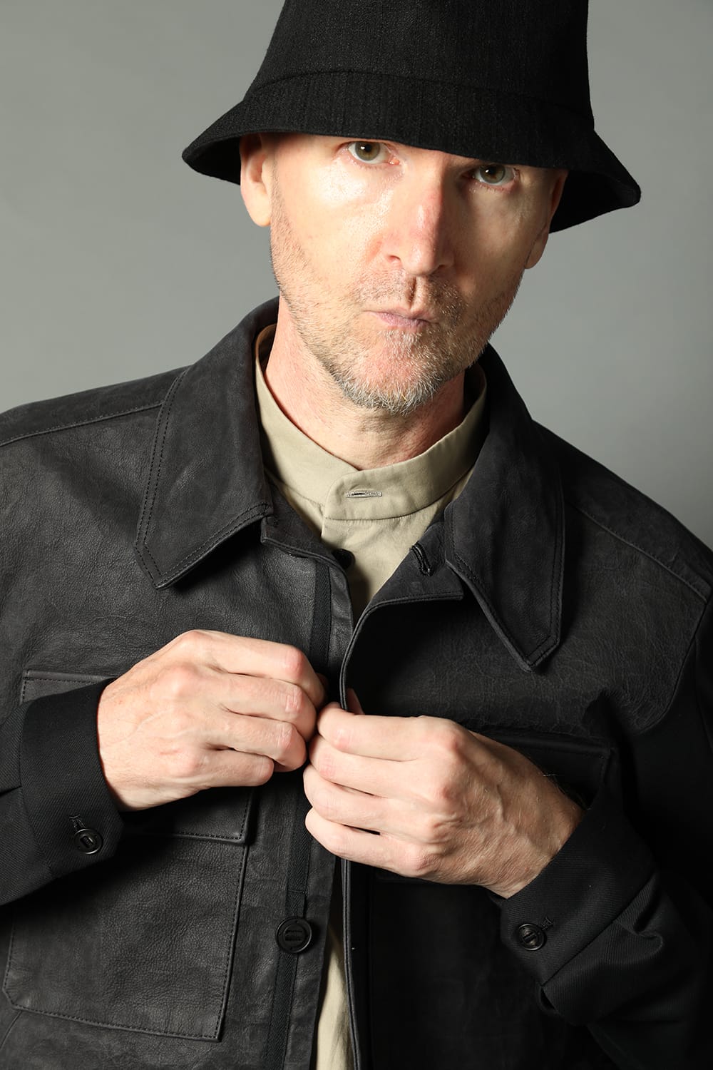 Leather CPO shirt Dyneema leather