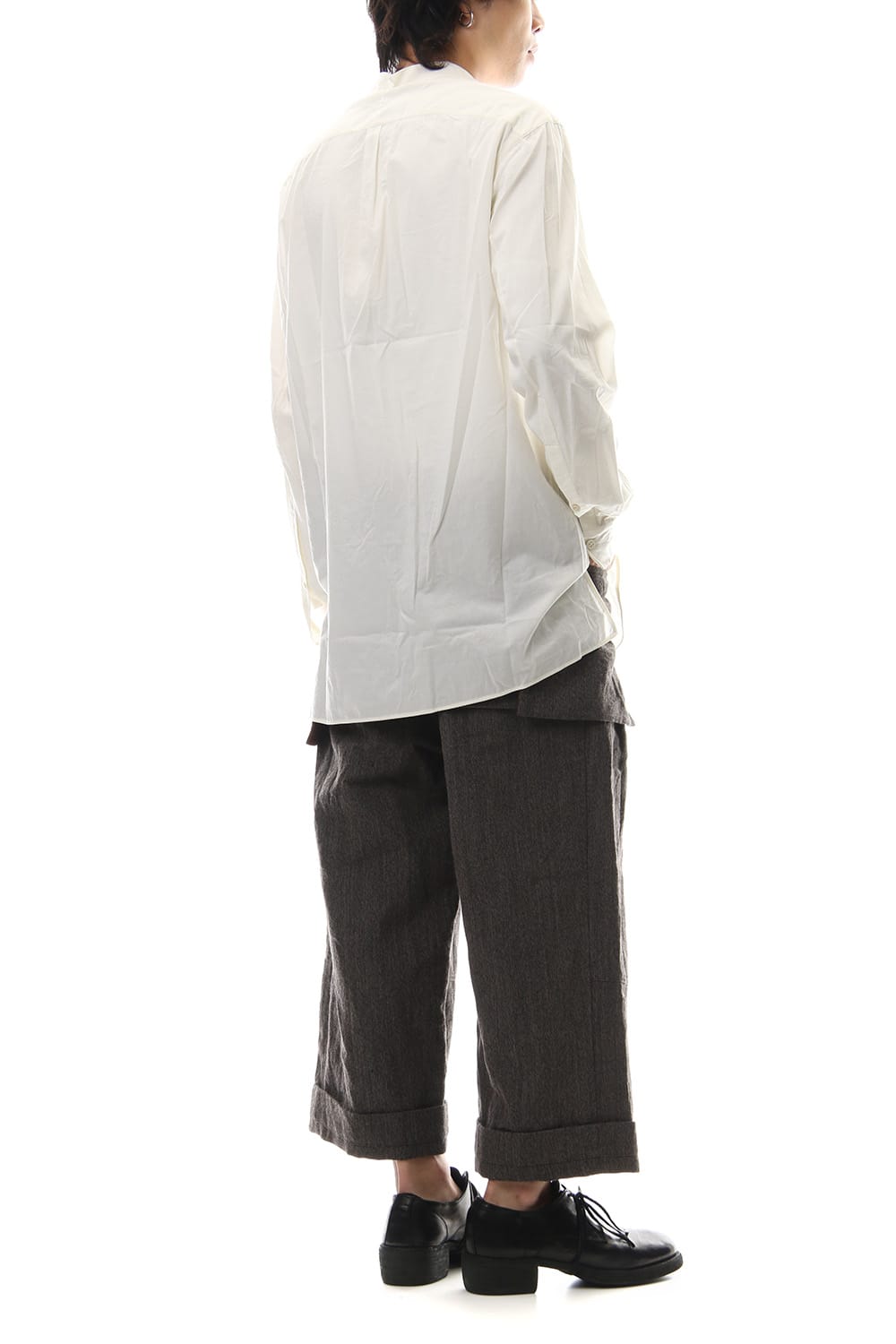 No collar Pleats Shirt