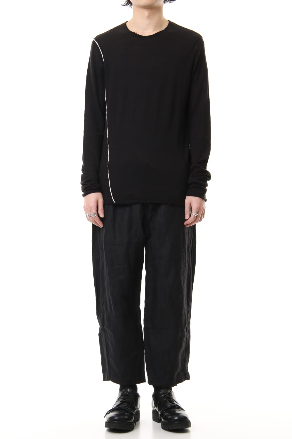 Hem layered Cropped pants 0M191 0506